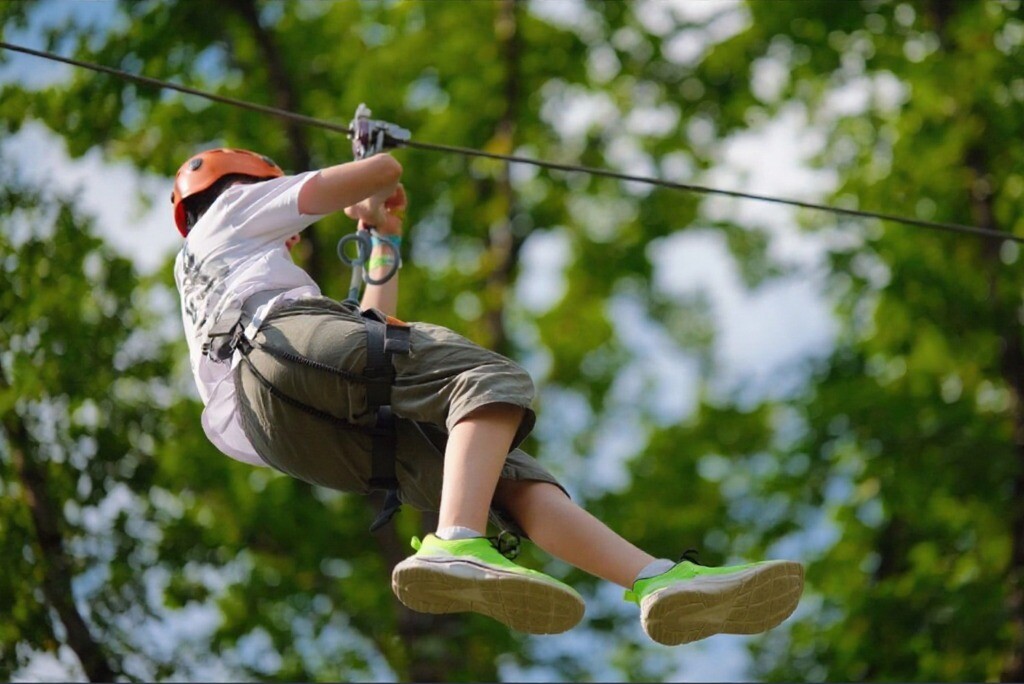 Zip Line Fun Moment